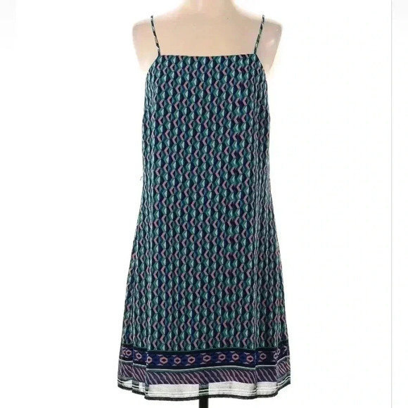 EUC Anthropologie Maeve Geometric Pattern Shift Dress size Small